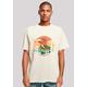 T-Shirt F4NT4STIC "Sonnenuntergang Berglandschaft", Herren, Gr. XS, beige (sand), Obermaterial: 100% Baumwolle, casual, oversize, Rundhals, Kurzarm ohne Bündchen, Shirts, Premium Qualität