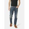 5-Pocket-Jeans HERO BY JOHN MEDOOX "Baxter Denim Relaxed Fit", Herren, Gr. 36, Länge 30, blau (vintage used), Denim/Jeans, 99% Baumwolle, 1% Elasthan, casual, straight fit lang, Jeans, Relaxed Fit Casual Clean Wash Denim Jeans für Herren