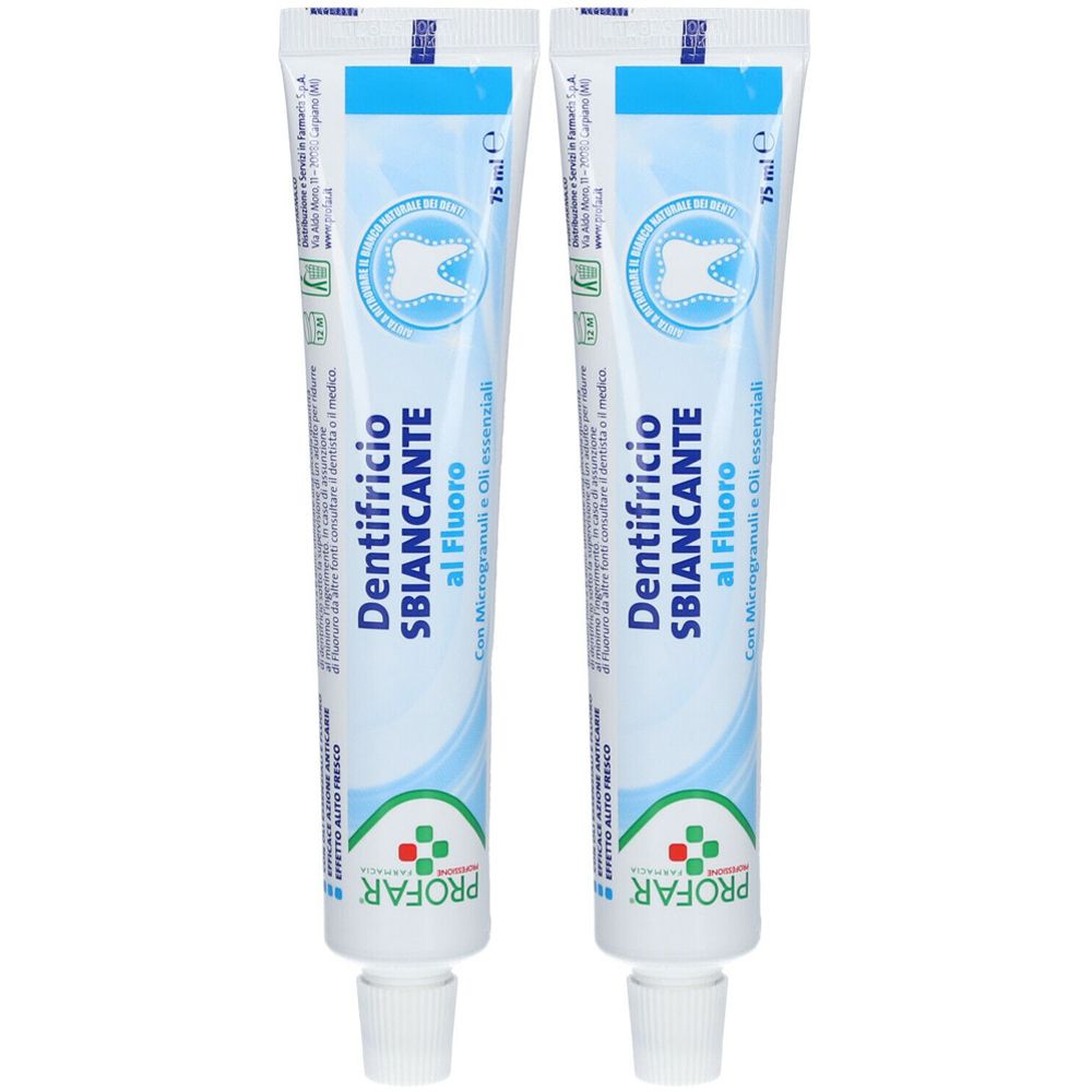 PROFAR® Dentifricio Sbiancante al Fluoro 2x75 ml