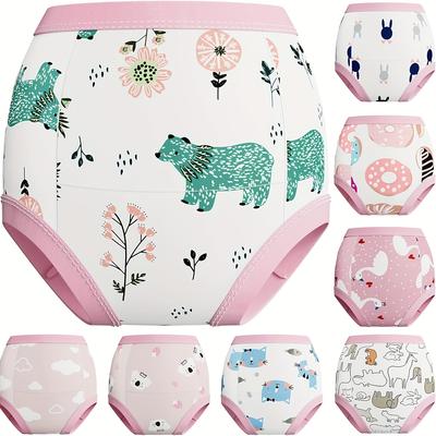 TEMU 8pcs Potty Training Underwear, Toddler Absorbent , Toddlers Pee Training Diaper Underwear Girl, As Halloween, Chrismas Gift