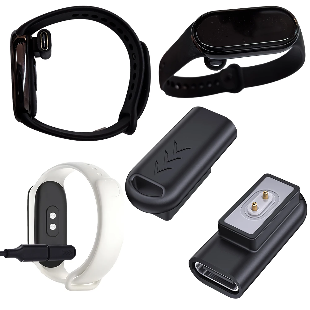 USB-C weiblich zu für xiaomi uhr männlich adapter 90 grad lade adapter ladegerät adapter anschluss für xiaomi mi band 8 pro/8 Image