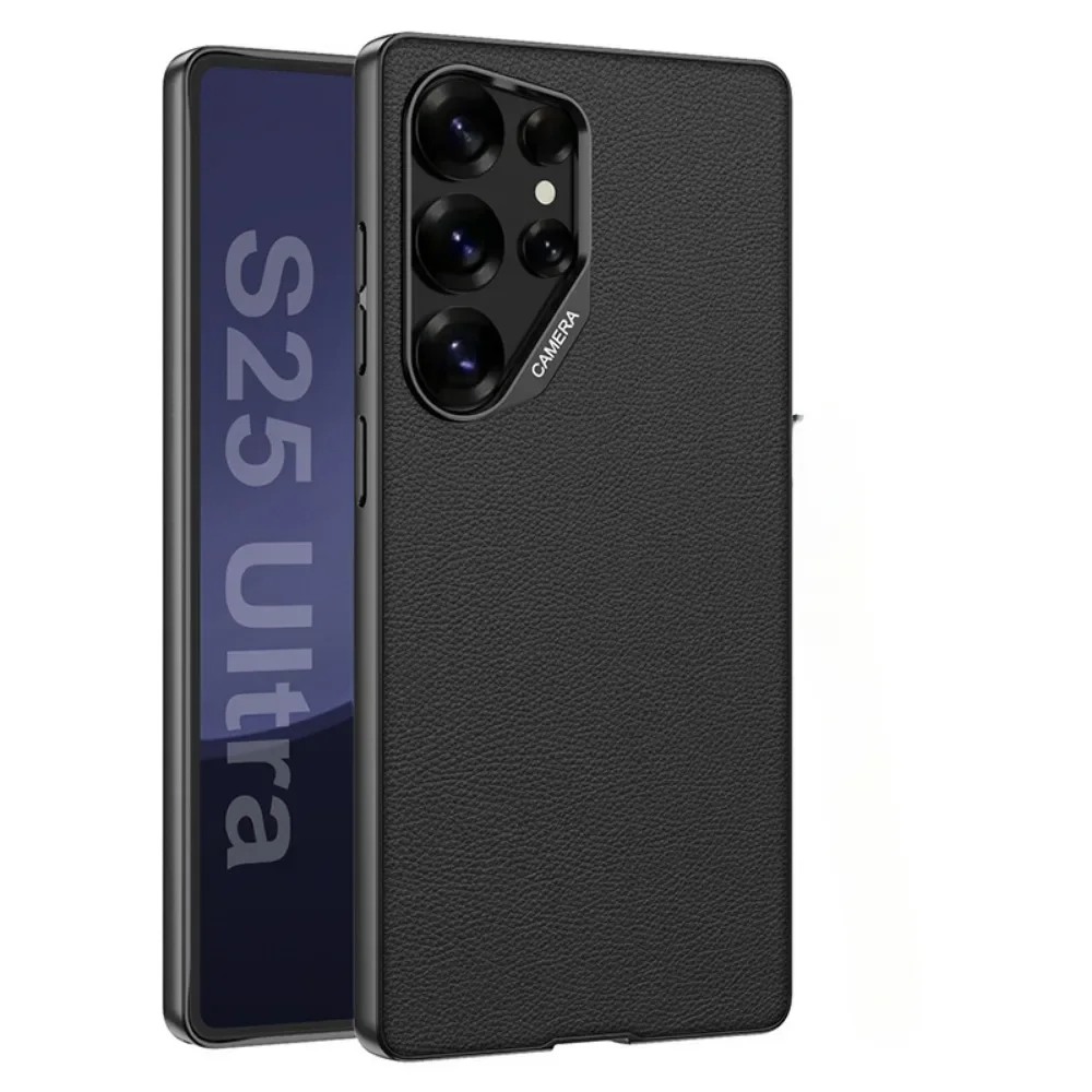 Für Galaxy S25 S24 Ultra Stoßfest Hard Shell Leder Telefon Fall für Samsung für Galaxy S25 S24 S23 Ultra Schutzhülle Image