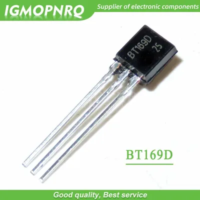 100 stücke bt169d bt169 bis-92 triacs thyristor scr 400v 9a 3-pin spt neues original Image