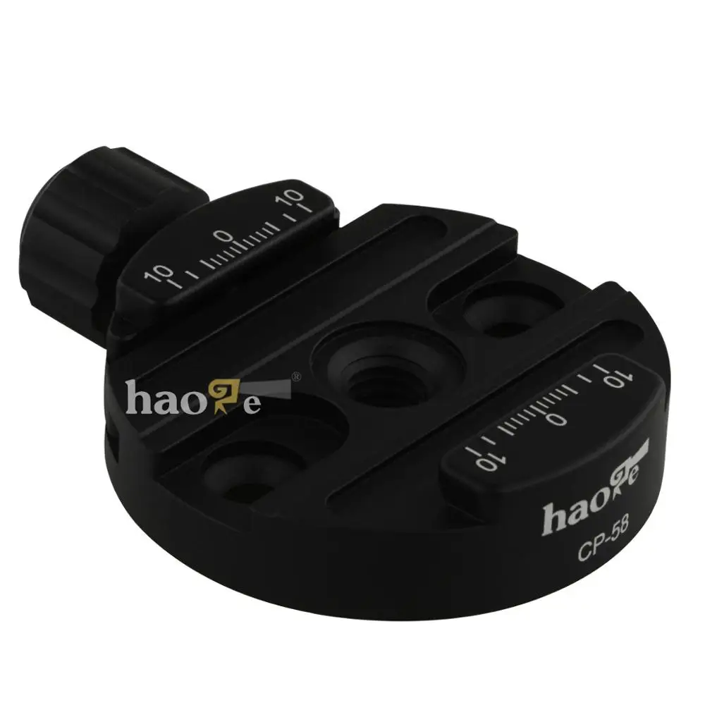 Haoge 58mm Vite Manopola Morsetto Adattatore di Montaggio per Piastra QR A Sgancio Rapido Fotocamera Treppiede Testa A Sfera Monopiede Testa A Sfera Fit Arca Swiss