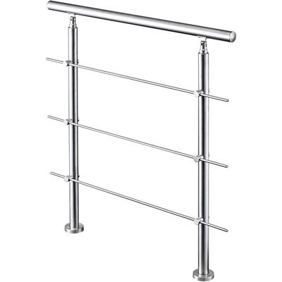 Aica Sanitaire - aica Handlauf 100cm Geländer 3 Querstäbe Treppengeländer Brüstung 201 Edelstahl Image