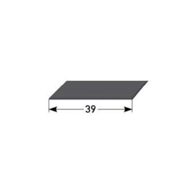 Proviston - pvc Einlage für Treppenkantenprofile 39 x 1000 mm Selbstklebend Grau Robust Flexibel Image