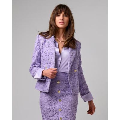 Boston Proper - Sand Verbena Purple - Corded Lace Blazer - 16