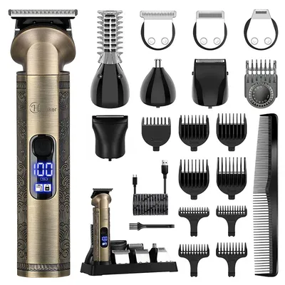 Men's 8in1 Metal shell Beard Trimmer Kit Professional Hair Clipper Nose Ear Trimer Body Facial