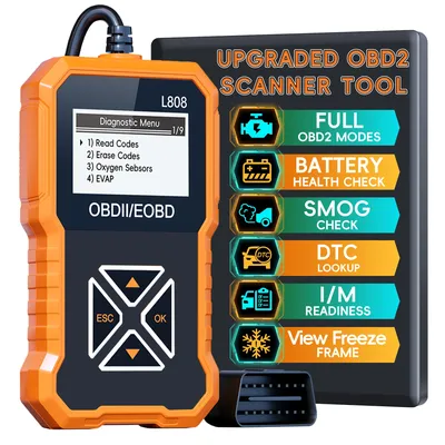 OBD2 Scanner Diagnostic Tool, Enhanced Check Engine Code Reader, Car OBDII/EOBD Scanner with Fault