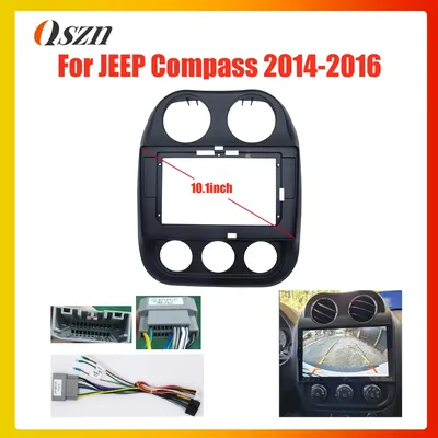 10.1 Inch Car radio Frame Fascia For Jeep Compass 2014-2016 Canbus DVD Panel Dashboard Mount Kit 2