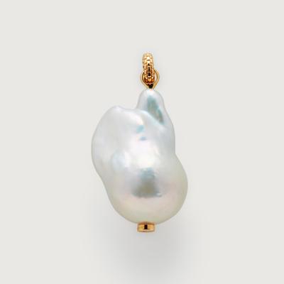 Gold Baroque Pearl Large Pendant Pearl
