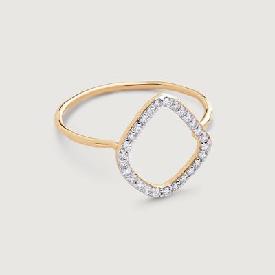 Gold Mini Riva Kite Diamond Ring Lab Grown Diamond