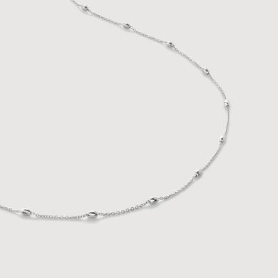 Sterling Silver Oval Station Chain Necklace