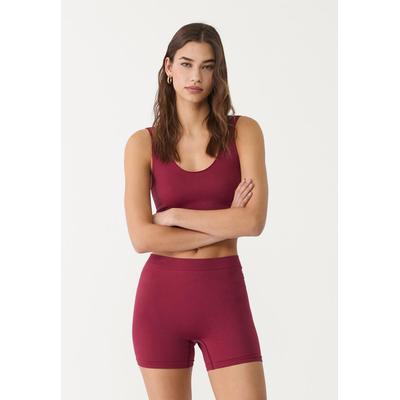 Stradivarius Basic seamless shorts Dark red S
