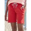 Shorts H.I.S, Damen, Gr. 48/50, N-Gr, rot, Sweatware, Obermaterial: 60% Baumwolle, 40% Polyester, unifarben, casual, Basic kniefrei, Hosen, mit Kordelzug und Stickerei, Loungewear