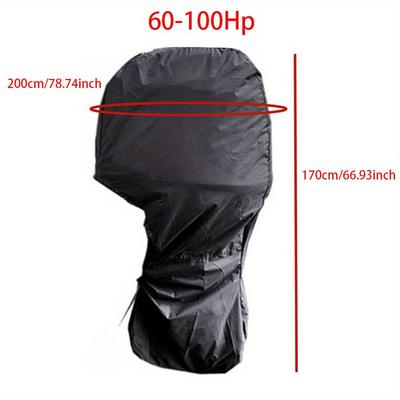 TEMU Motor Engine Boat Cover Anti Half Outboard Uv Oxford Waterproof Protector Dustproof Air Antigores Yacht Marine 420d 6-225hp