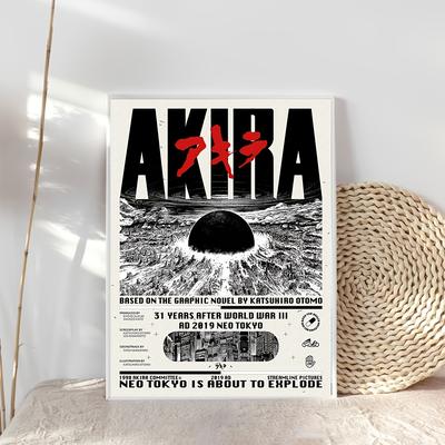 TEMU Akira Anime Canvas Poster, Wall Art Print For Bedroom And Living Room Decor, Home Decoration - 1pc, Kawaii Room Decor, Painting, Wall Decor Image