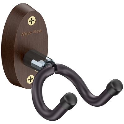 TEMU Premium Aluminum Alloy Guitar Wall Mount - Versatile Hanging Hook For Guitars, Ukuleles & - Deep Brown