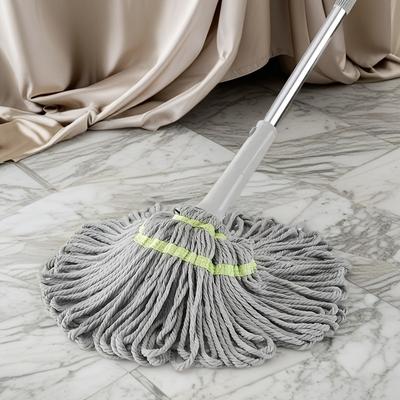 TEMU 1pc Multi-surface Mop With Squeeze Handle, Easy Wringing And Hand Washable, Microfiber Head, Ideal For Kitchen, Bathroom, Hardwood, And Laminate Floors - All- Cleaning Tool Image