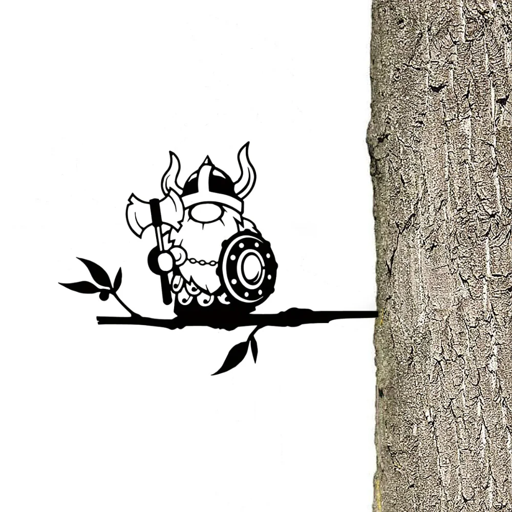 Metall Wikinger Gnom Dekoration-ein charmantes Hof Dekor, Metall Hof Kunst für Gartenbaum Dekorationen im Freien und Garten Geschenk
