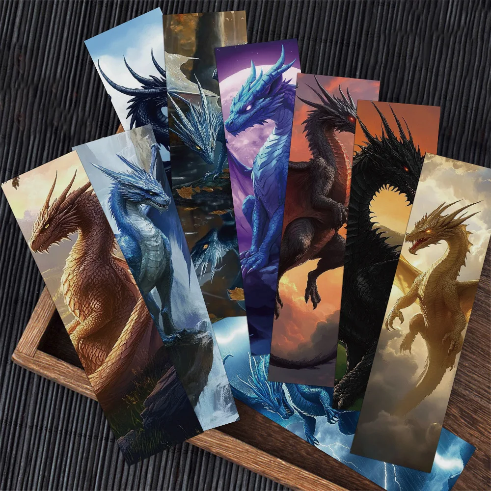 30 Stück Leseseiten Bücher kommentiert coole Drachenflügel Lesezeichen Studenten Schreibwaren DIY ästhetische Lesezeichen Kindergeschenke Image