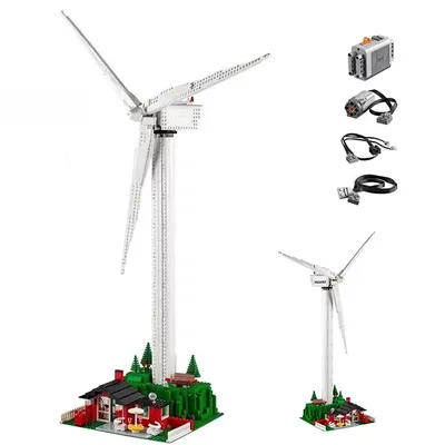 844 stücke Stadt kreative Serie Vestas Windkraft anlage Bausteine elektrische Windmühle Generator Image