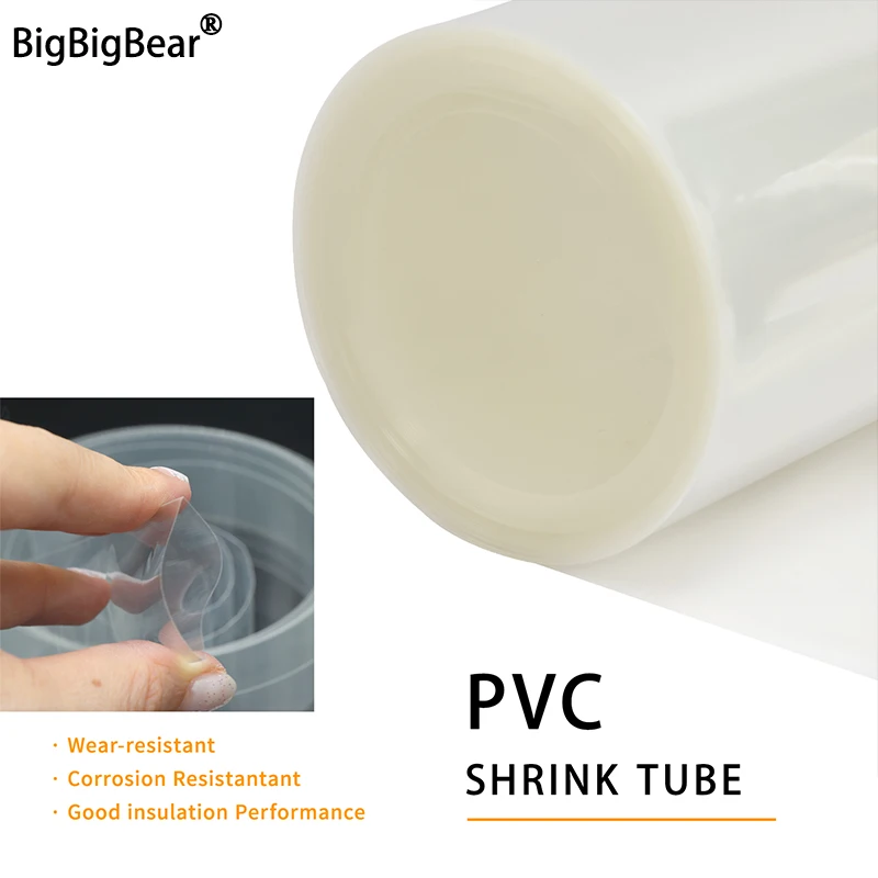 1 ~ 20 m PVC-Schrumpfschlauch, Lithium-Gehäuse, transparent, Breite 7 ~ 155 mm, Kabelhülle, 18650 Lipo-Akku, Schutz, isolierte Folie Image