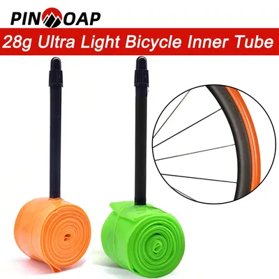 Fahrrad-TPU-Schlauch, pannensicherer Schlauch, ultraleichter 28G-Schlauch, kompatibel mit 700 x 18/23/25/28 °C, Ventillänge 65 mm