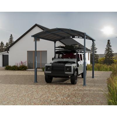 Einzelcarport PALRAM - CANOPIA "Alpine", grau (anthrazit), H: 259cm, Carports, 100% UV-geschützt