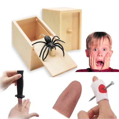 Scherzo Giocattoli per Bambini Adulti Divertente Ragno Spaventare Scherzo Scatola Lingua Falsa