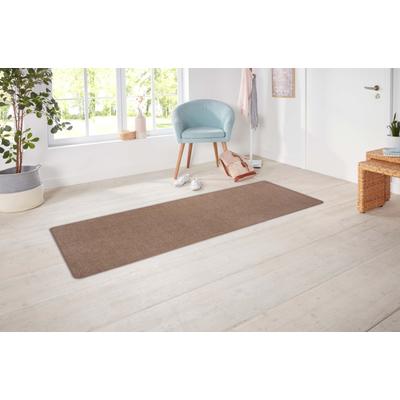 Läufer HANSE HOME EXCLUSIV "Liberty", beige (beige, braun), B:80cm H:7mm L:400cm, Polypropylen, Teppiche, Uni-Meliert, robust, kräftige Farben, rundherum farbige Kettelung Image