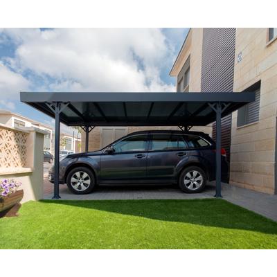 Einzelcarport PALRAM - CANOPIA "Palma", grau (anthrazit), H: 204cm, Carports, wartungsfrei