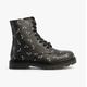 Heavenly Feet JUSTINA2 New Bee Print Womens Lace Up Boots Black - Size UK 8 | Heavenly Feet Sale | Discount Designer Brands