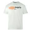 Palm Angels Miami Sprühfarbe Logo Weißes T-Shirt