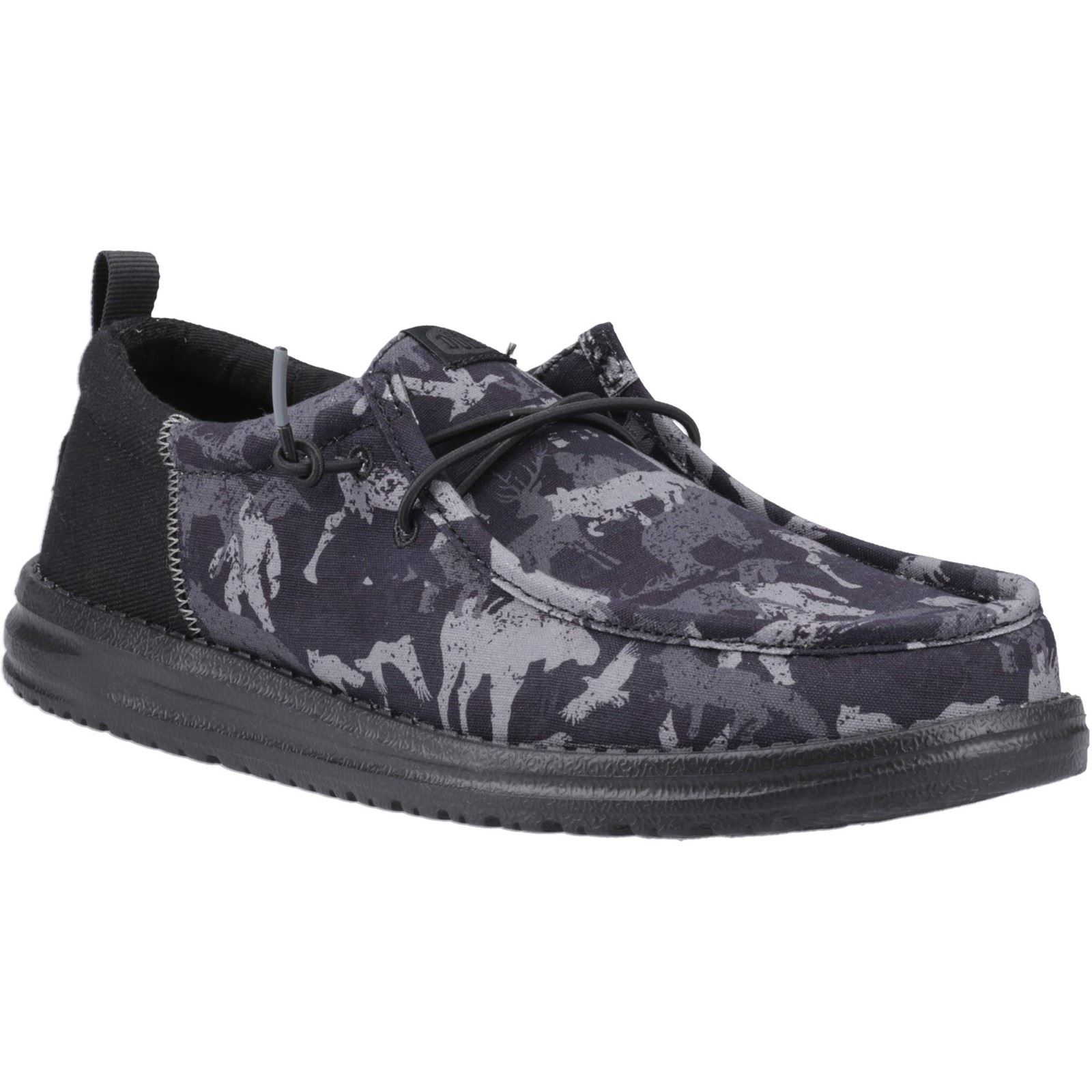 HEYDUDE Wally Funk Hunt Camo Canvas Männer schwarz Boot Schuhe