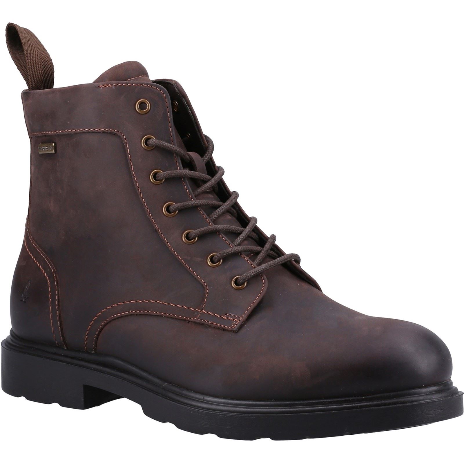 Hush Puppies Porter Leder Herren Stiefel Braun