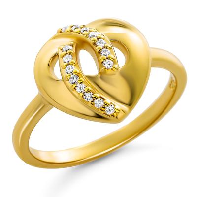 Orphelia 'Amore' Damen-Ring aus 925er Sterlingsilber – Gold ZR-7577/G Image