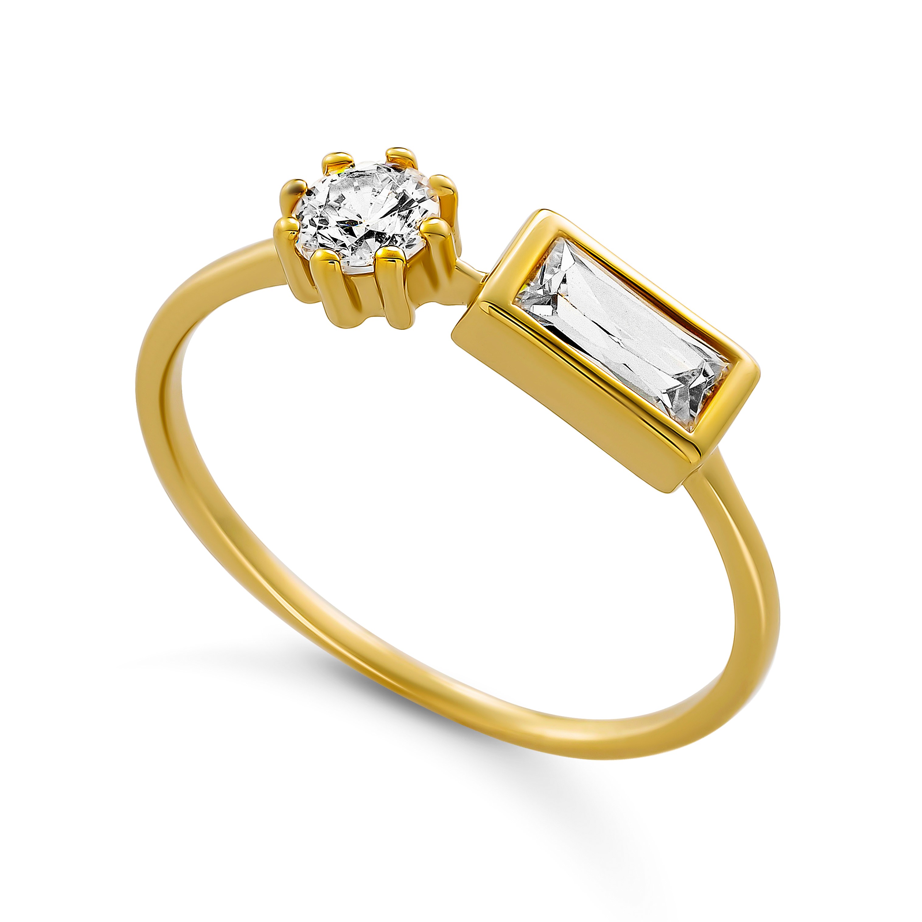 Orphelia 'Madelyn' Damen-Ring aus 925er Sterlingsilber – Gold ZR-7583/G Image