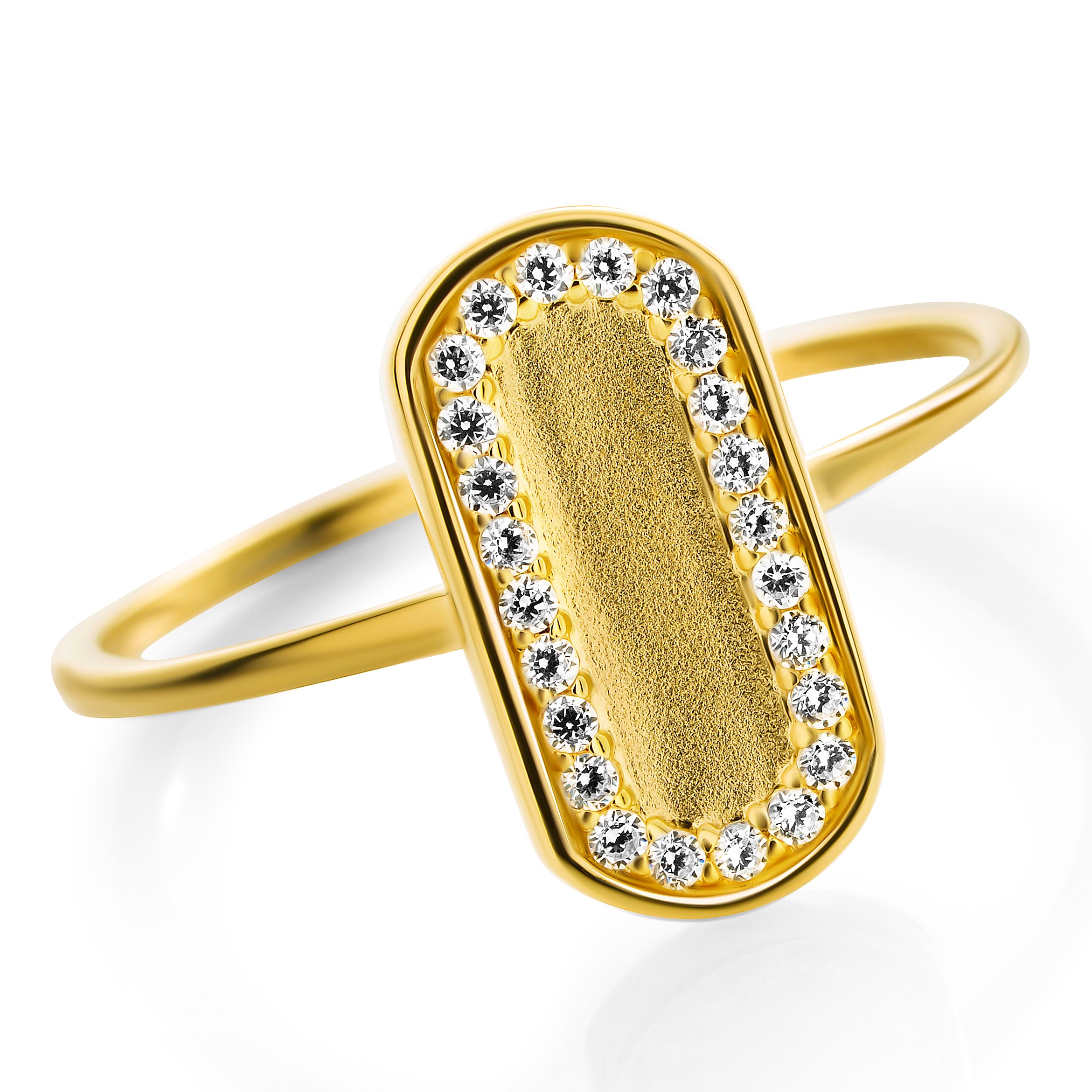Orphelia 'Malaga' Damen-Ring aus 925er Sterlingsilber – Gold ZR-7573/G Image