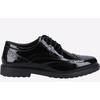 Hush Puppies Verity Leder Damen Lack Schwarze Brogues Schuhe