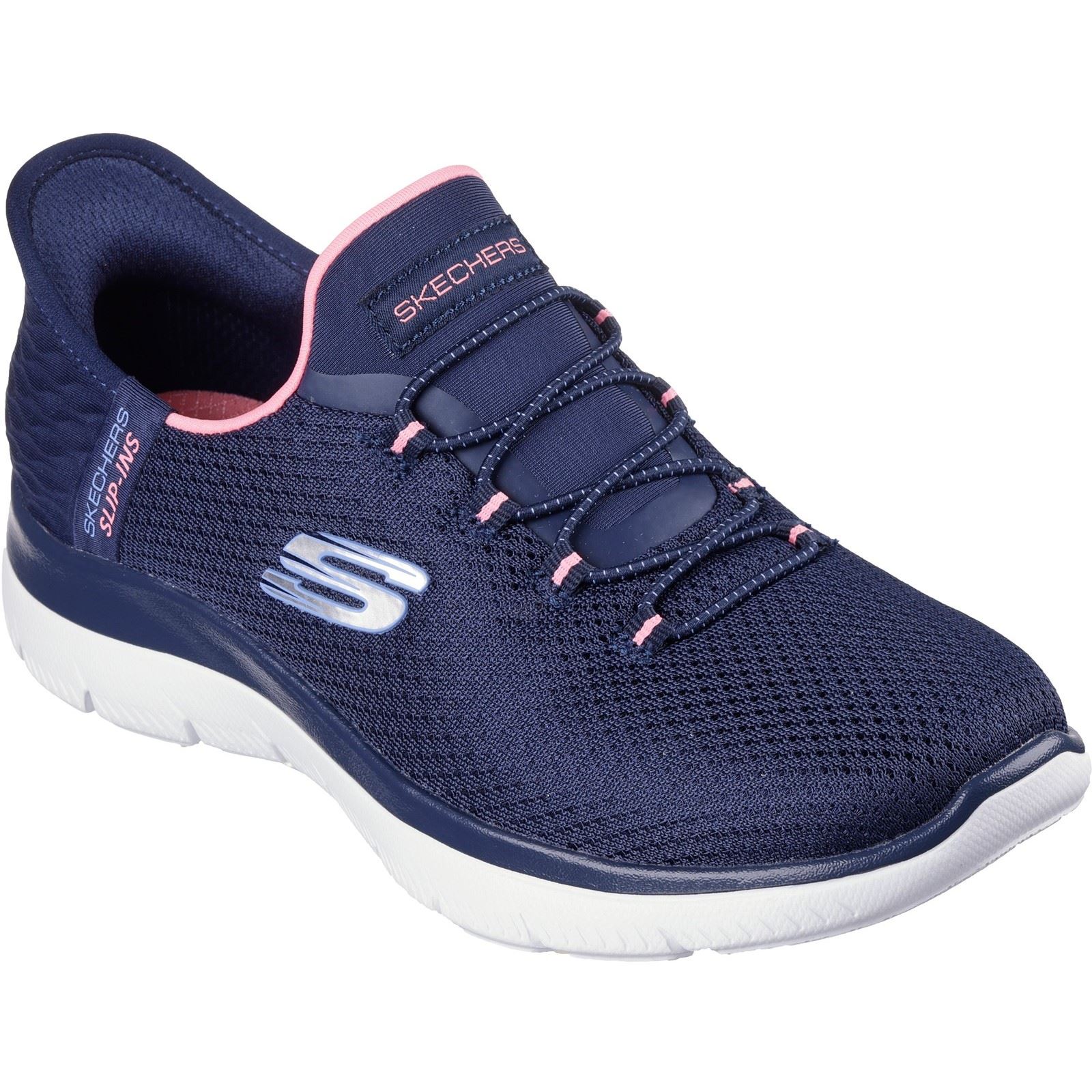 Skechers Summits Diamond Dream Damen Turnschuhe in Marineblau/Rosa