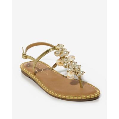 Boston Proper - Shell and Pearl Embellished Sandal Gold - 6.0