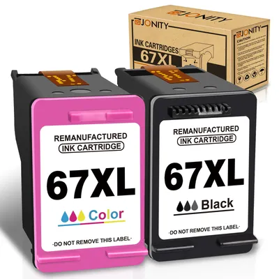 ALIZEO 67XL Ink Cartridge Replacement For HP 67 XL For HP67 Deskjet Plus 4140 4152 4155 4158 1225