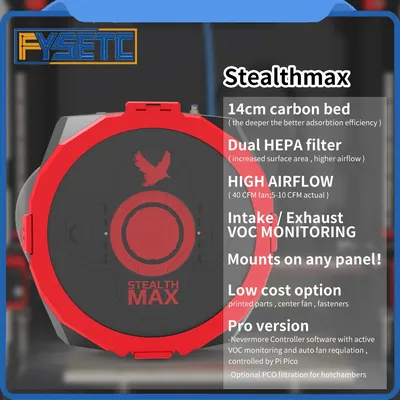 FYSETC Nevermore StealthMax VORON Air Purifier Highly Efficient Odor Absorption Purifier 3D Printer Parts for Voron 300mm
