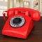 Red Corded Telephone, Classic Rotary Dial Home Office Phones, Antique Vintage Telephone of 1930s Old