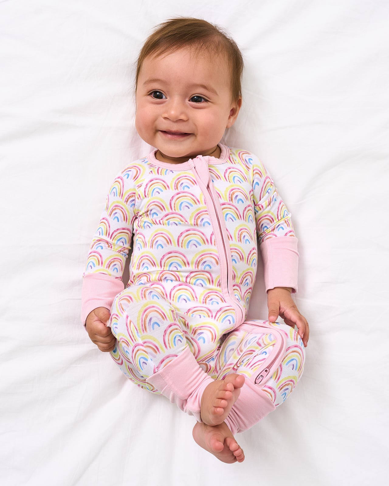 Pastel Rainbows Zippy - 6-12 months