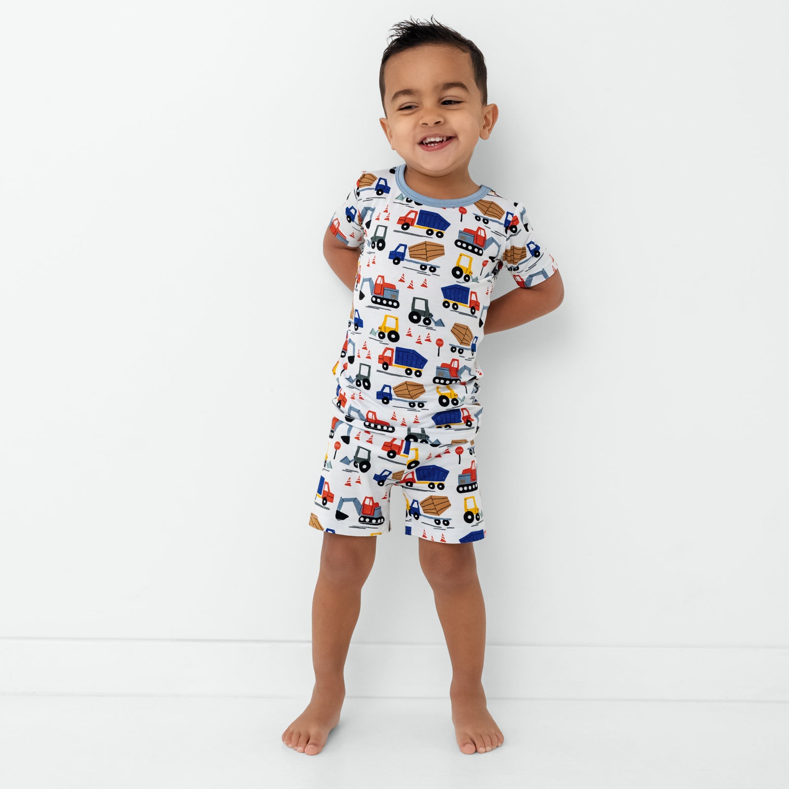 Construction Two-Piece Short Sleeve & Shorts Pajama Set - 5 - 6