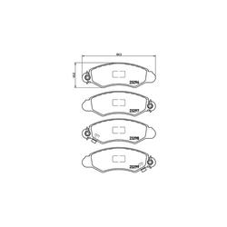 MAGNETI MARELLI Bremsbelagsatz, Scheibenbremse vorne rechts links für SUZUKI SUBARU NISSAN 5520080E10 5520080E10B01 5520080E10DOM 363700478012