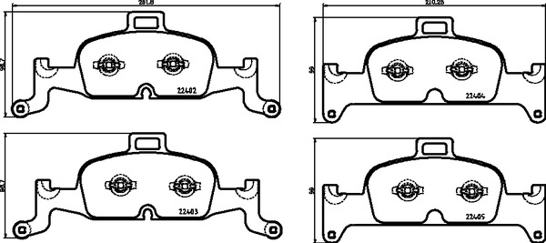 BREMBO Bremsensatz-Vorderachse COATED DISC LINE / STANDARD IJZJSG62P4 Bremsensatz, Scheibenbremse vorne rechts links innenbelüftet 318mm für SKODA VW Image