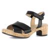 Sandalette GABOR "KRETA", Damen, Gr. 37, schwarz, Kalbsleder, unifarben, klassisch, Schuhe, Blockabsatz, Sommerschuh, Sandale in Bequemweite G (= weit)